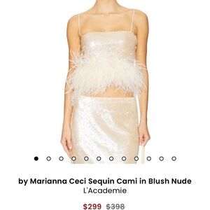 L'Academie Sequin Cami in Blush Nude